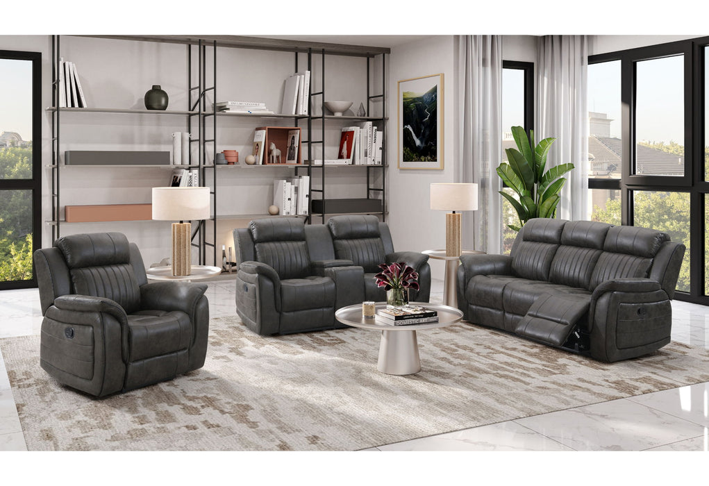 U8517 - Console Reclining Loveseat - Gray