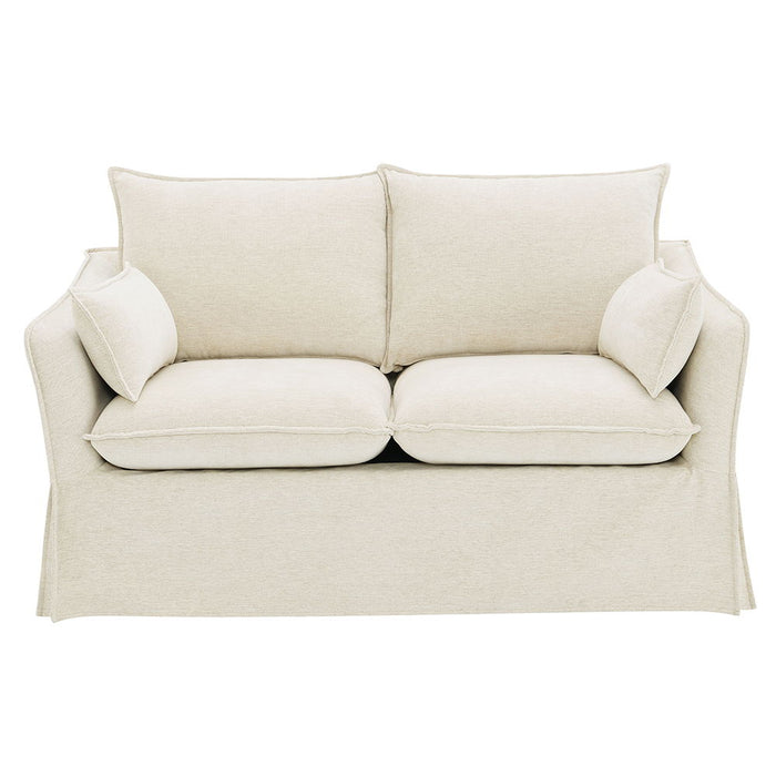 Shane - Loveseat With 2 Pillows - Beige Linen