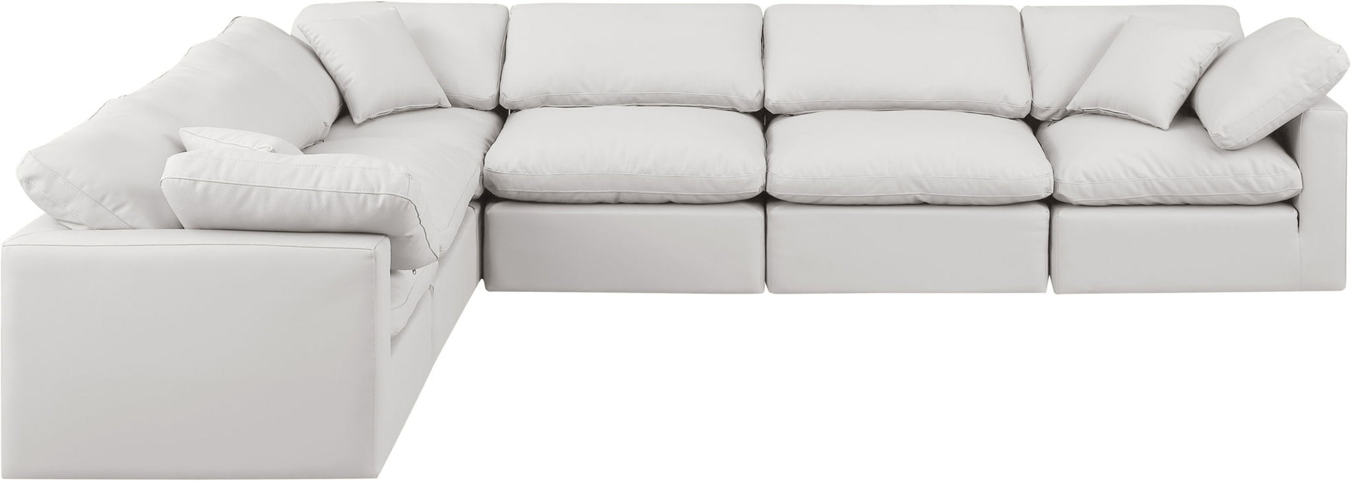 Indulge - Faux Leather 6 Piece Modular Corner Sectional