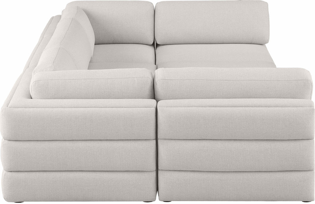 Beckham - 6 Piece Modular U-Shaped Armless Sectional