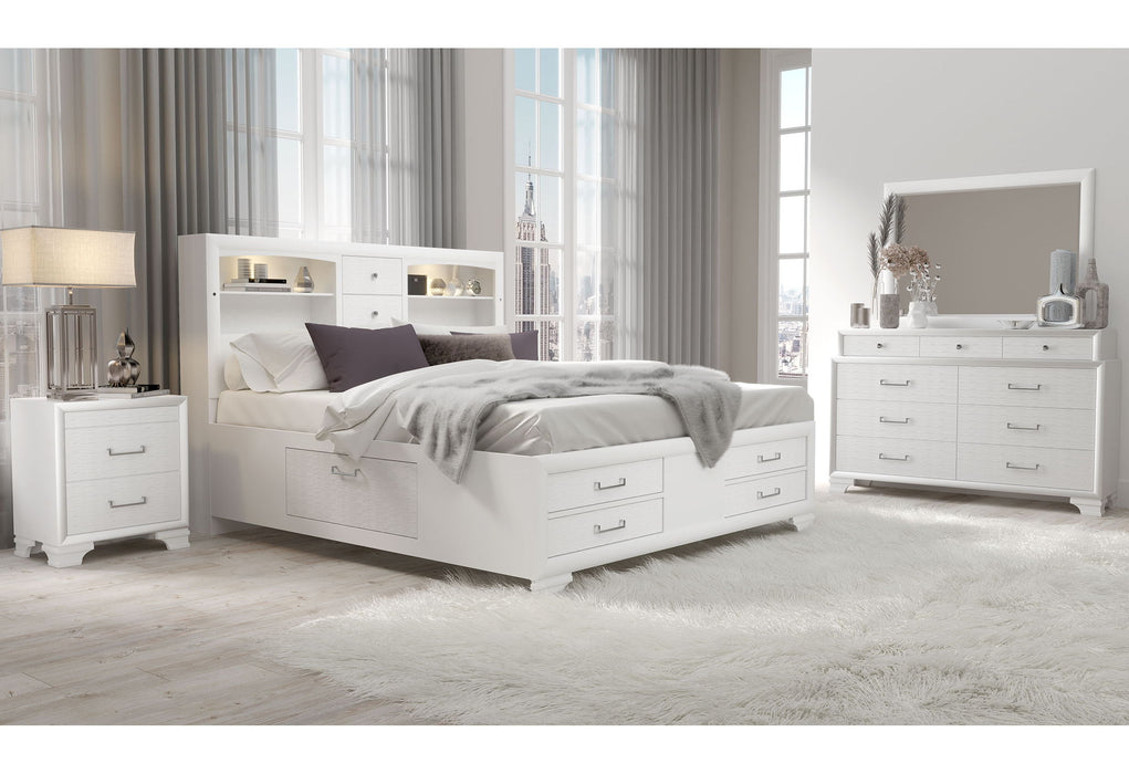 Jordyn - 5 Piece King Bedroom Set - White