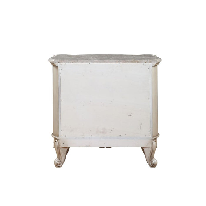 Gorsedd - Nightstand With Marble Top - Marble Top & Golden Ivory