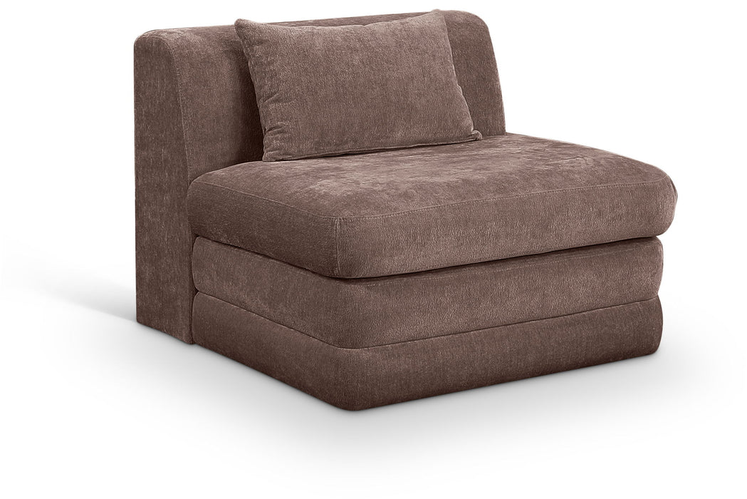 Stellar - Chenille Fabric Upholstered Modular Armless Chair