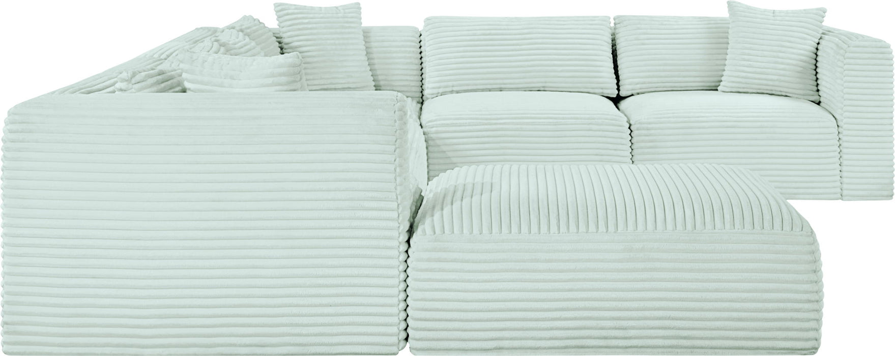 Shaggy - 7 Piece Modular U-Shaped Sectional With Ottoman