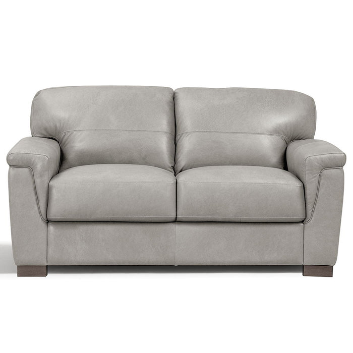 Cornelia - Loveseat - Pearl Gray Leather