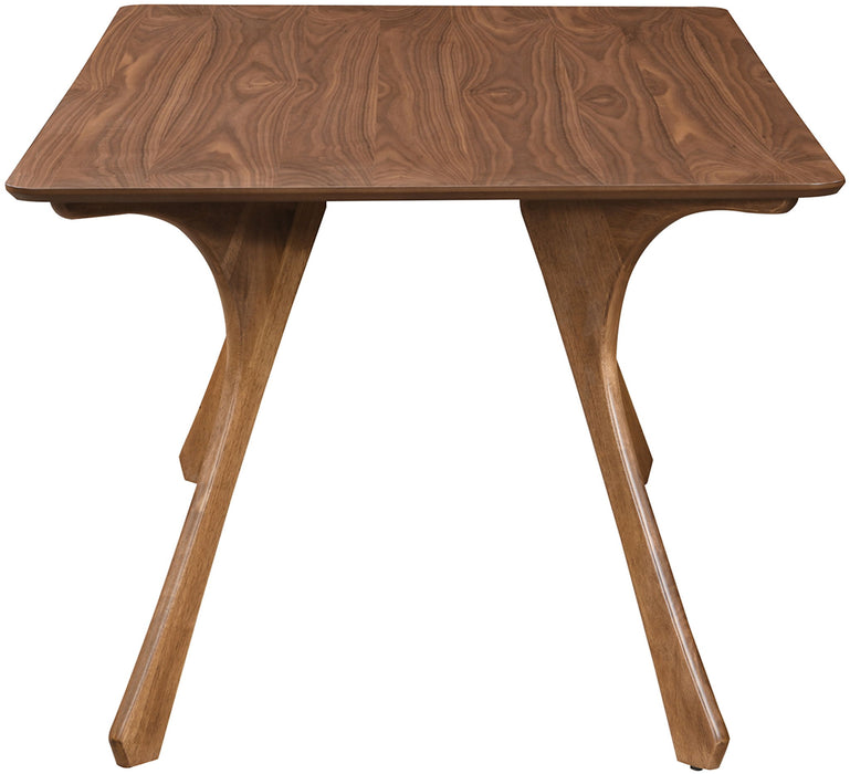 Glenwood - 71" Solid Wood And Walnut Veneer Dining Table - Brown