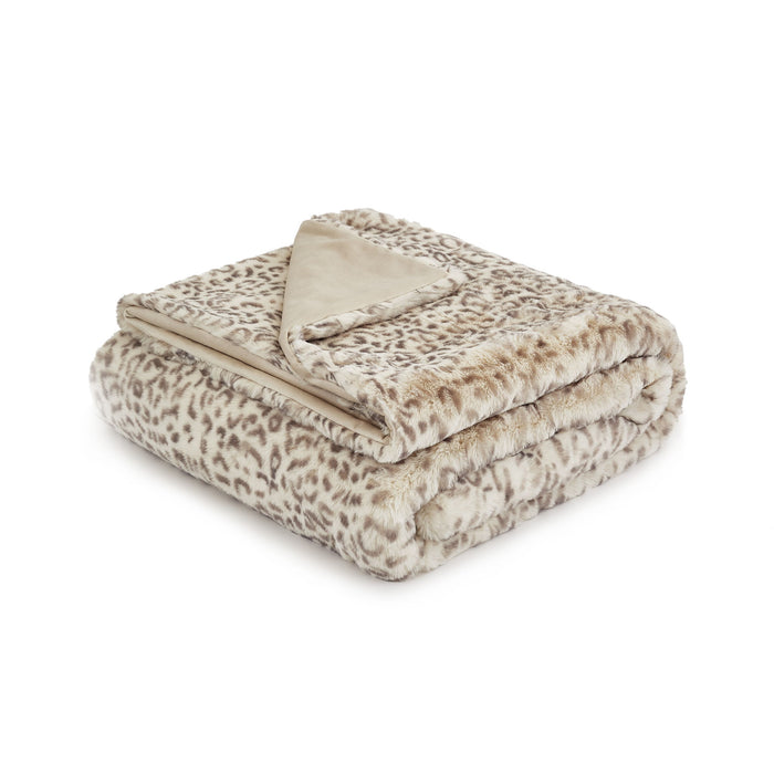 Snow Leopard - 54" x 72" Throw - Natural