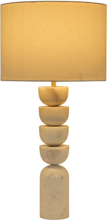 Opus - Linen Textured Fabric And Brass Table Lamp