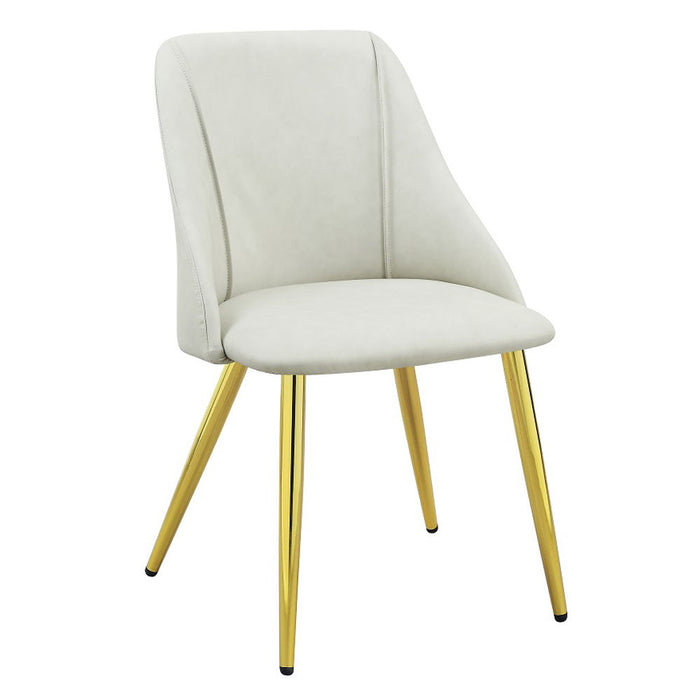 Gaines - Side Chair Set of 2) - White Synthetic Leather