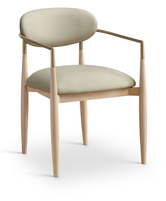 Riccio - Dining Arm Chair (Set of 2) - Natural And Gold Frame