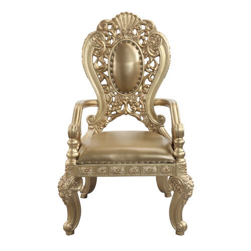 Seville - Arm Chair Set of 2) - Synthetic Leather & Gold