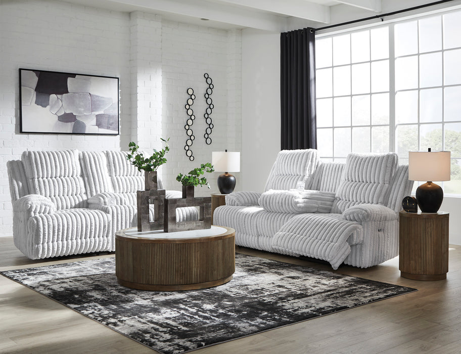 Rhines Falls Reclining PWR Sofa and Loveseat