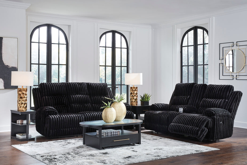 Rhines Falls Reclining PWR Sofa and Loveseat