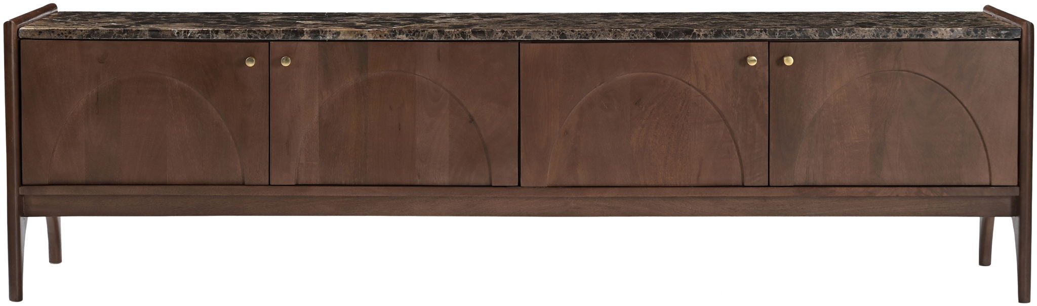 Veya - 71" Genuine Marble And Mango Wood Media Console