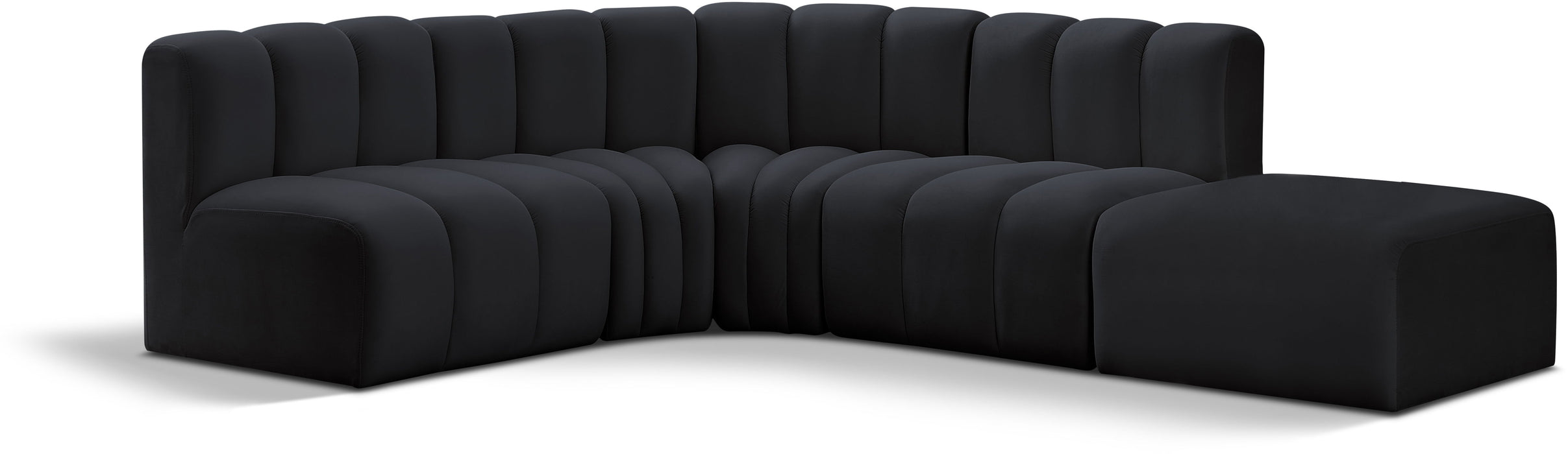 Arc - Velvet 5 Piece Corner Modular Sofa