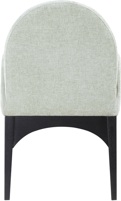 Waldorf - Chenille Dining Arm Chair With Black Legs
