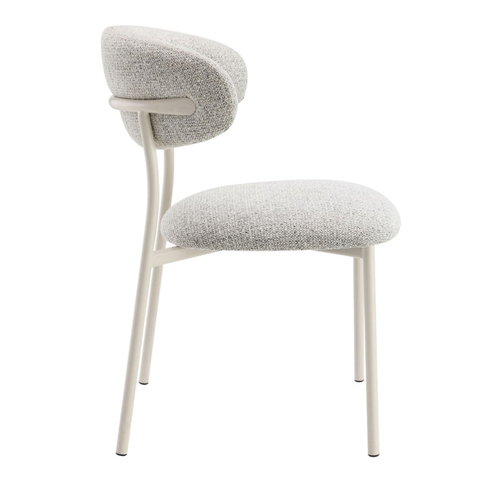Kalam - Side Chair Set of 2) - Gray Fabric & Beige