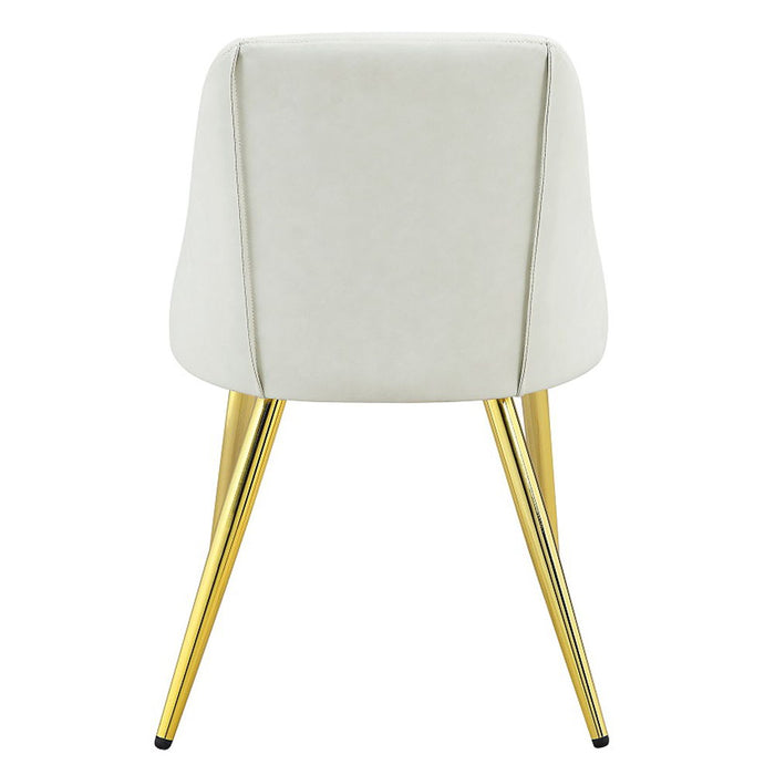 Gaines - Side Chair (Set of 2) - White Synthetic Leather