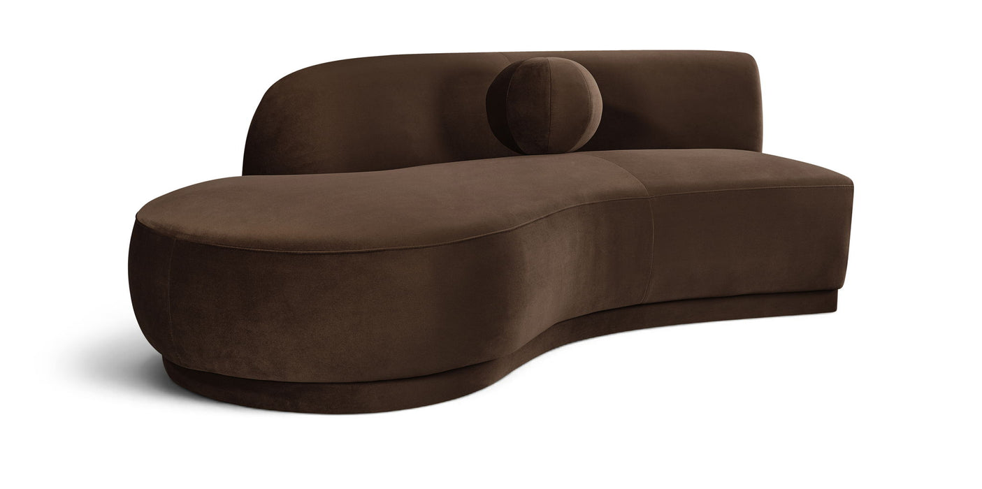 Avra - 86" Velvet Performance Fabric Upholstered Sofa