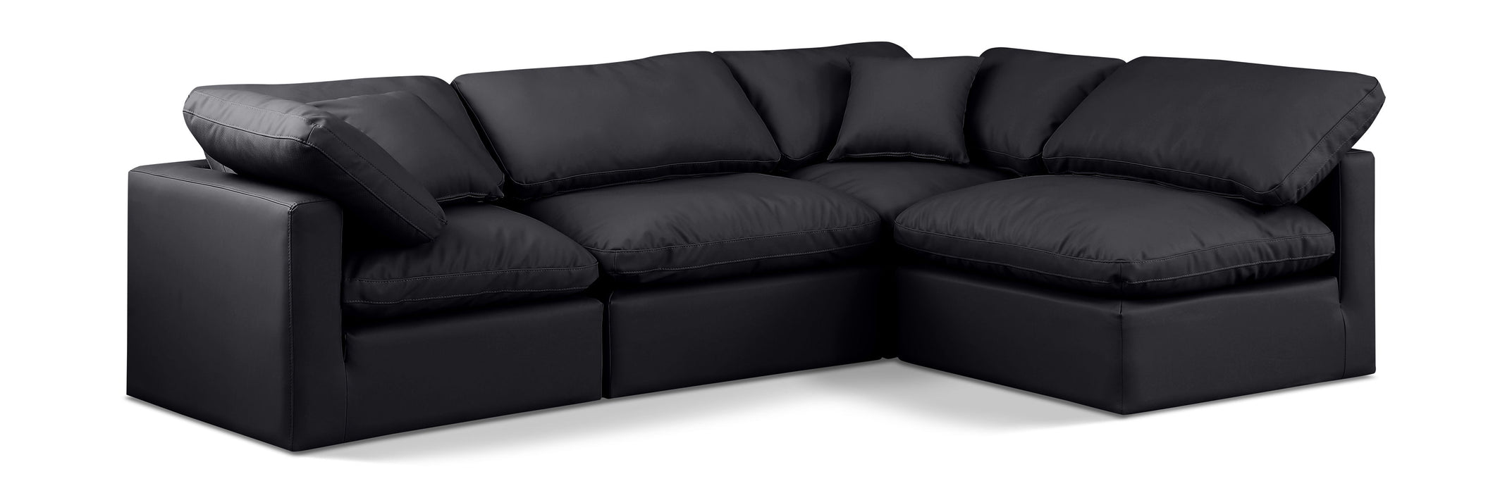 Indulge - Faux Leather 4 Piece Modular Sectional