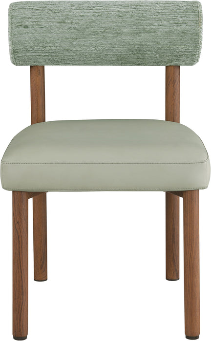 Paramo - Chenille Fabric and Vegan Leather Upholstered Dining Chair