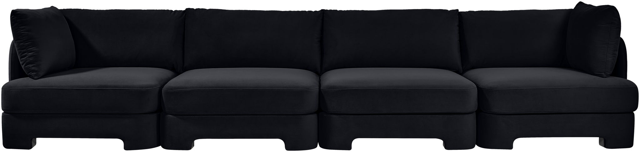 Hammond - Velvet Performance Fabric Upholstered 4 Piece Sofa