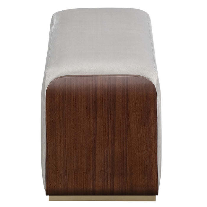 Houston - Accent Bench - Porcini / Walnut