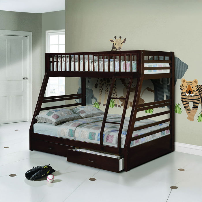 Jason - Twin Over Full Bunk Bed - Espresso