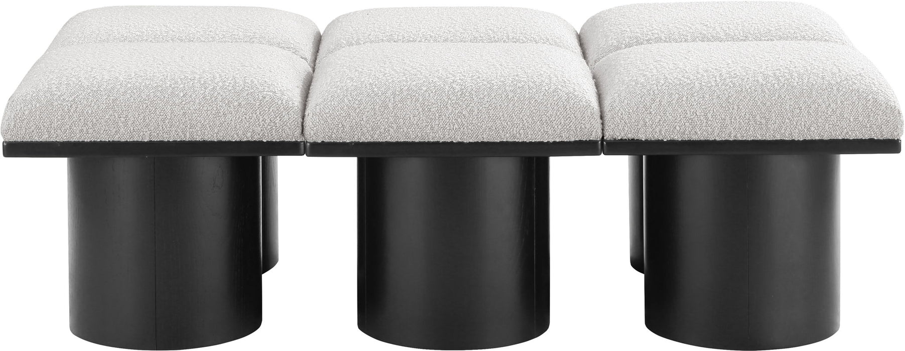 Pavilion - 6 Piece Modular Bench With Black Base