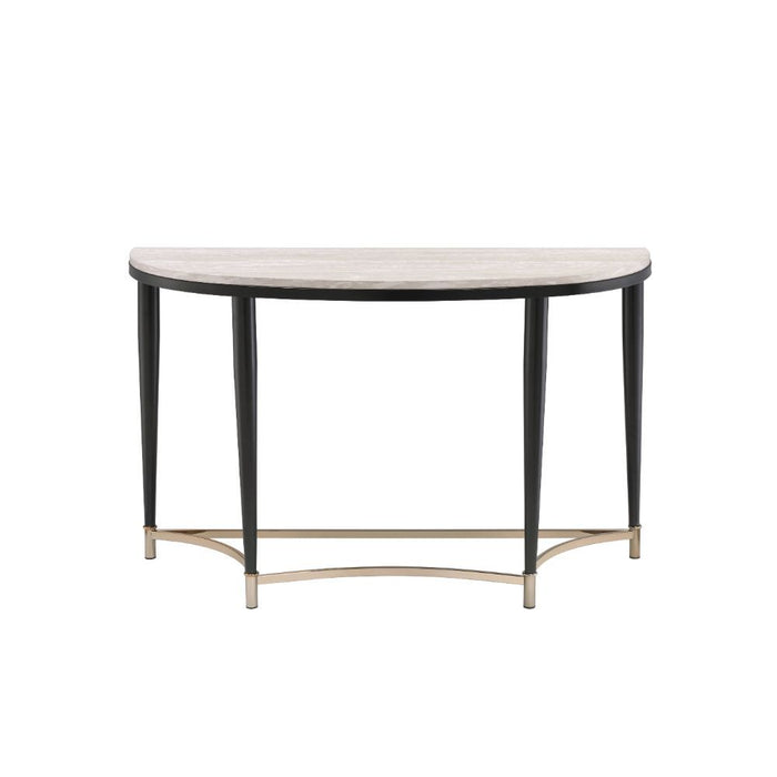 Ayser - Sofa Table - White Washed & Black