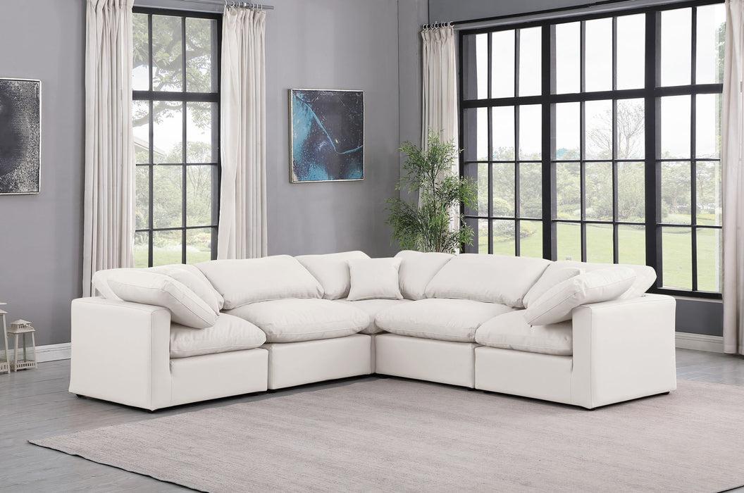 Indulge - Faux Leather 5 Piece Modular Corner Sectional
