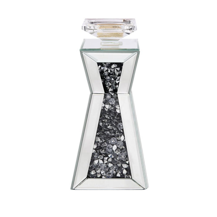 Nowles - 11" Candle Holder Set of 2) - Mirrored, Faux Diamonds