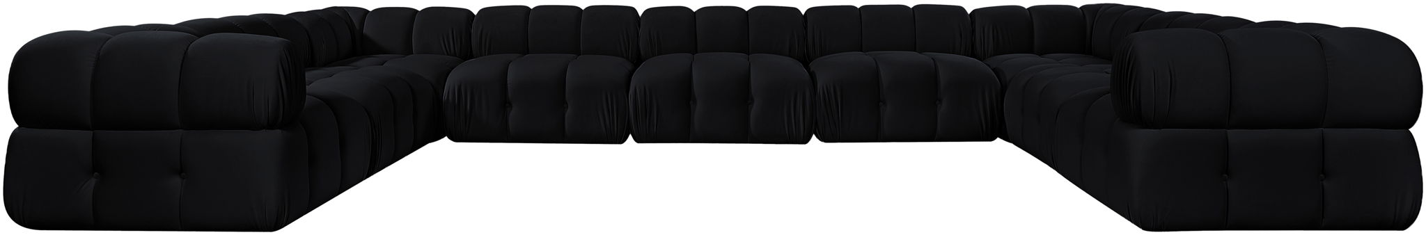 Orin - Velvet Performance Fabric Upholstered 9 Piece Sectional
