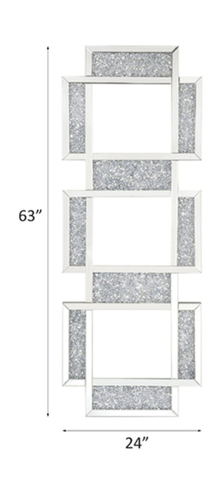 Noralie - 63" Accent Mirror - Mirrored & Faux Diamonds