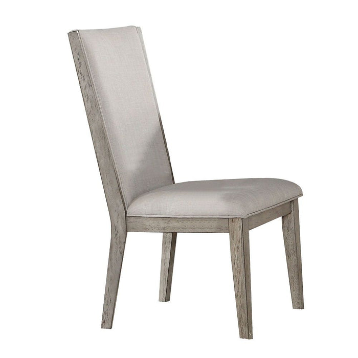 Rocky - Side Chair Set of 2) - Fabric & Gray Oak