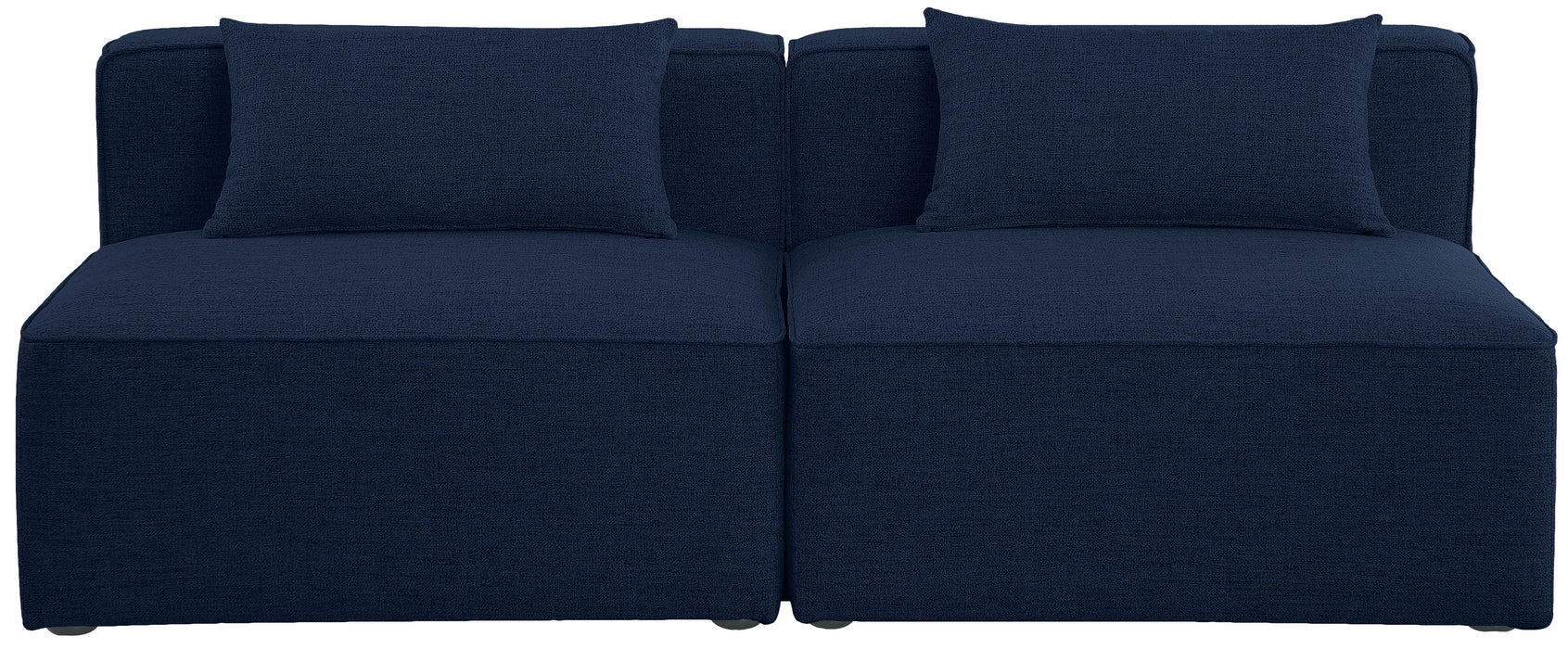 Cube - Linen Modular 2 Seat Armless Sofa