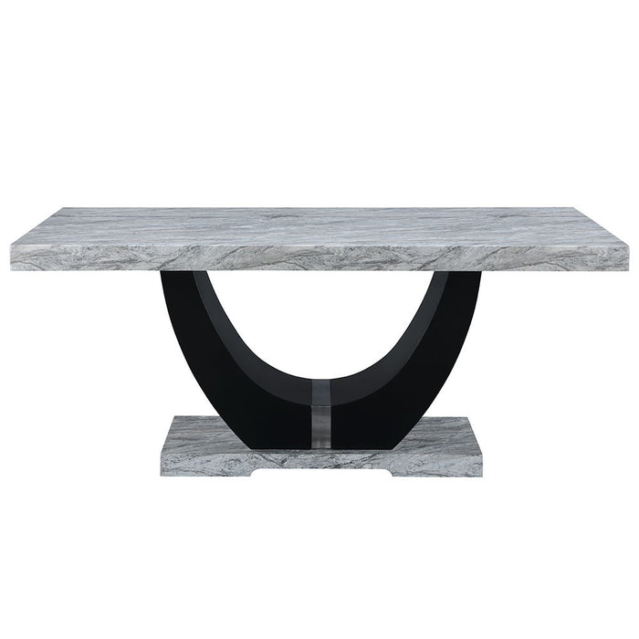 Caralin - Dining Table - Engineered Stone & Black