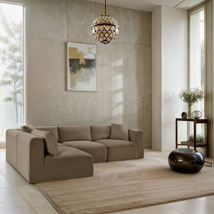 Shaggy - Fabric 4 Piece Modular Sectional