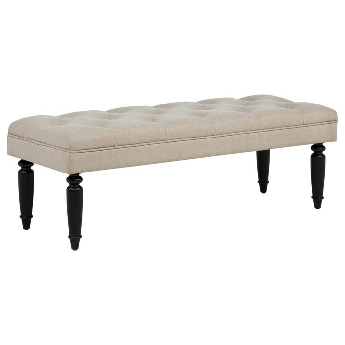 Marsha - 52" Upholstered Entryway Accent Bench - Latte