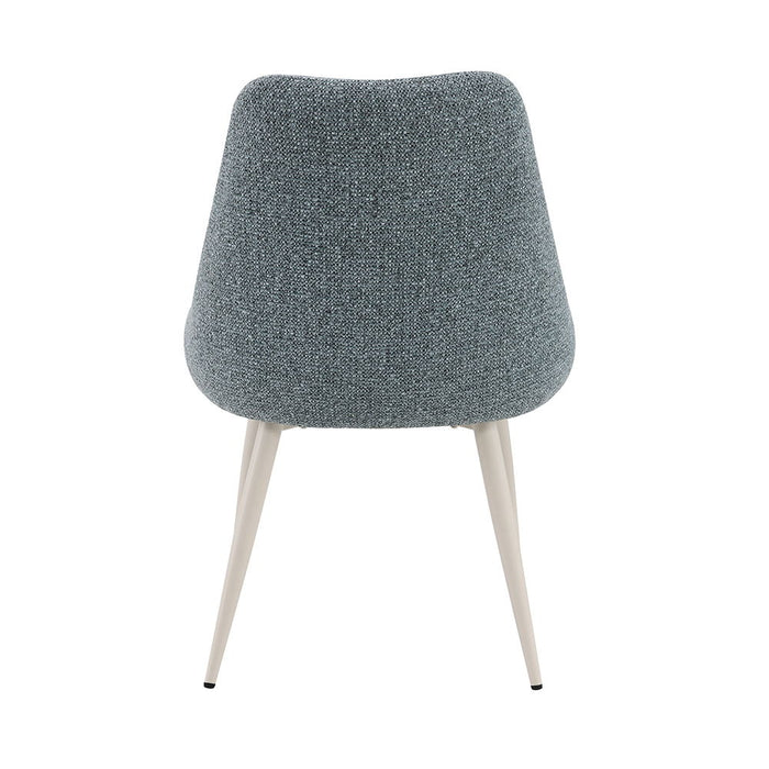 Laela - Side Chair Set of 2) - Light Blue Boucle & White