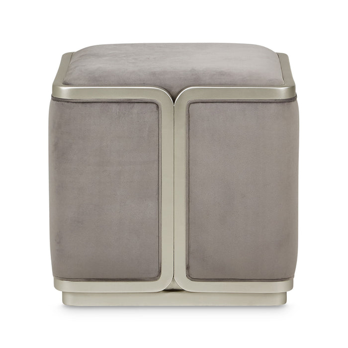 Linea - Ottoman - Gray Pearl / SilverMist