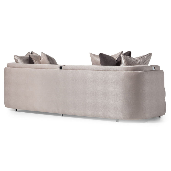 Carmela - Mansion Sofa - Zinc / Chrome