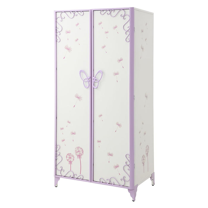 Priya II - Wardrobe - White & Light Synthetic Leather Rple