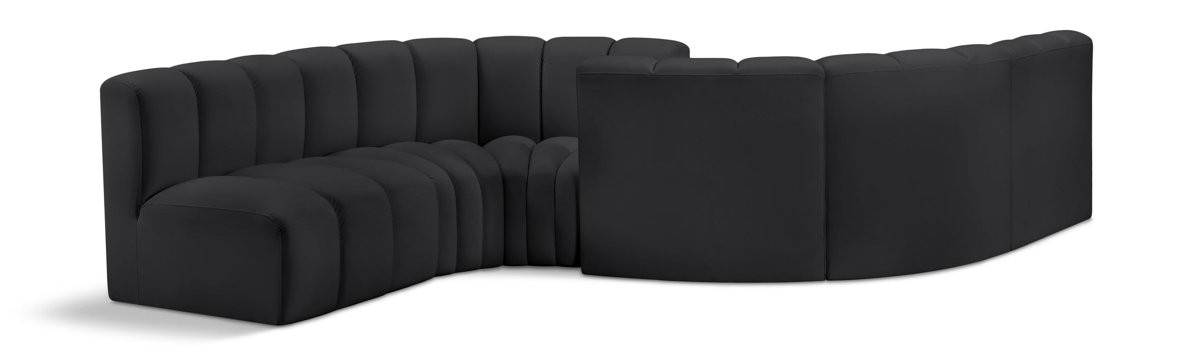 Arc - Faux Leather 6 Piece Modular Sofa