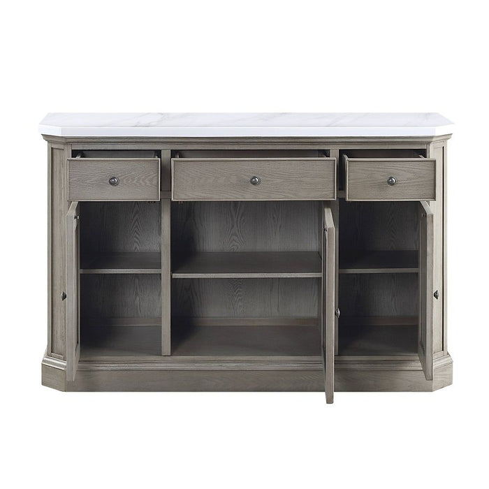 Zumala - Server - Marble Top & Weathered Oak