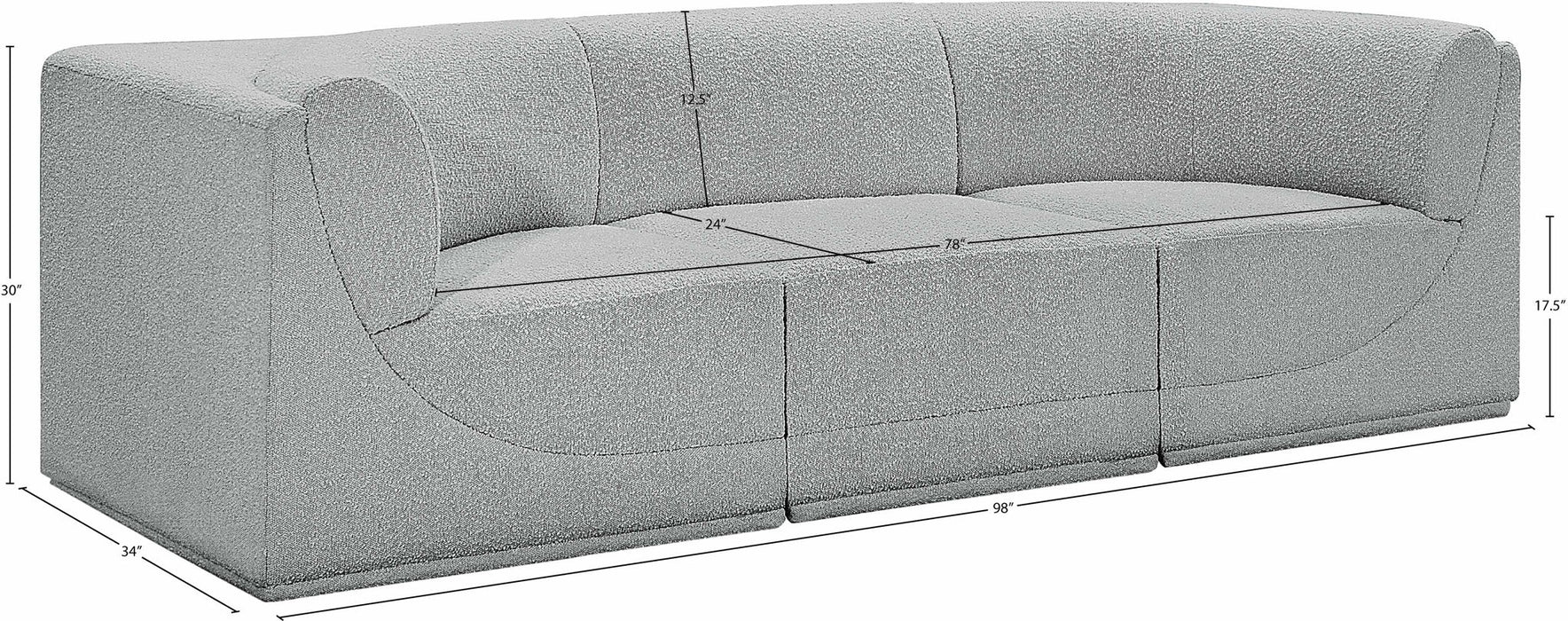 Ollie - 3 Seat Modular Sofa