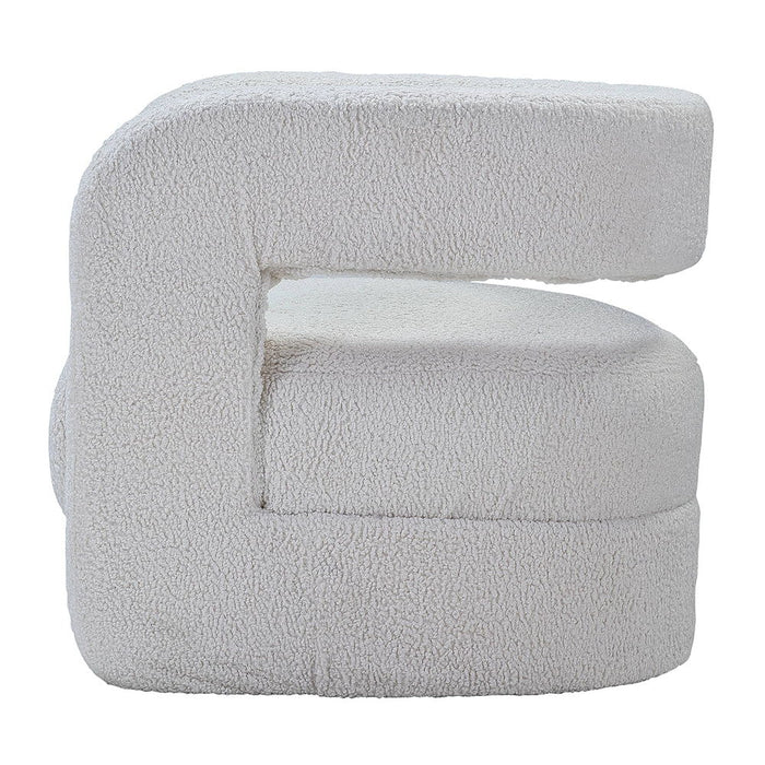 Yitua - Accent Chair - White Teddy Sherpa