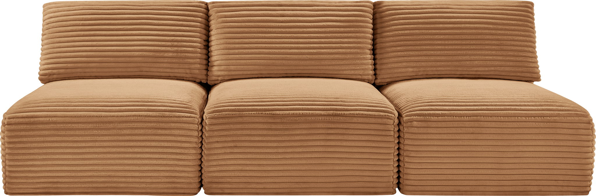 Shaggy - Fabric 3 Seat Modular Armless Sofa