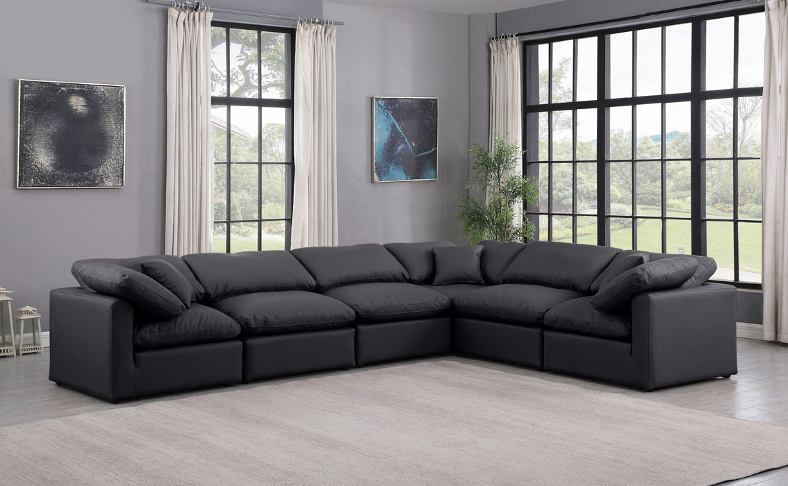 Indulge - Faux Leather 6 Piece Modular Corner Sectional