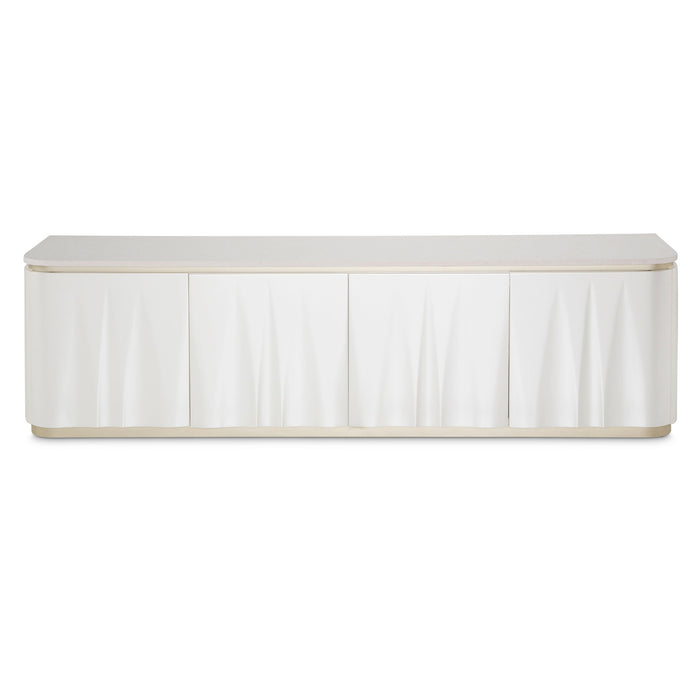 London Place - Media Cabinet - Creamy Pearl
